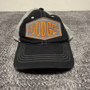 Dodge Mens Trucker Hat Adjustable Snapback‎ Black Gray Embroidered EST 1914